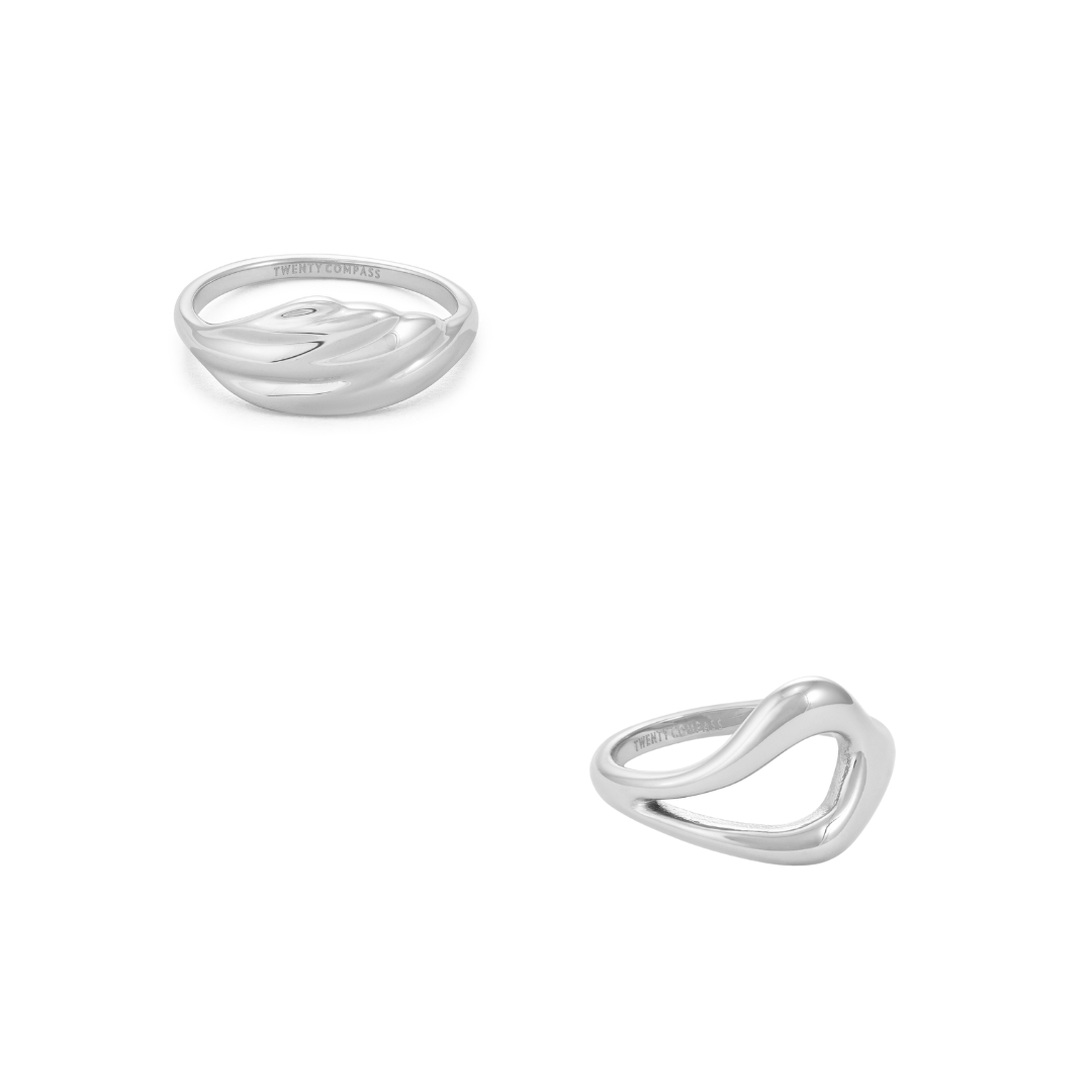 Ensemble de bagues Gia & Allure - Argent Ensemble de bagues Gia & Allure - Argent