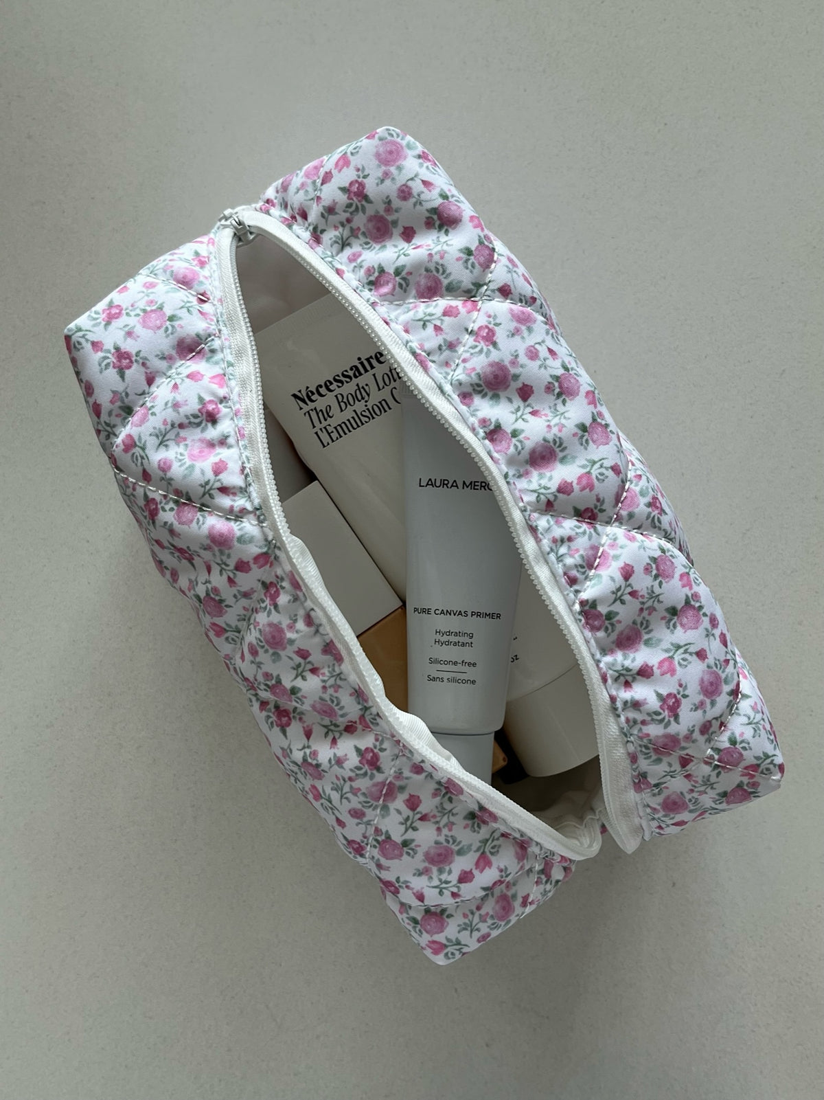 Pink Petals Travel Pouch Accessories Twenty Compass    Pink Petals Travel Pouch