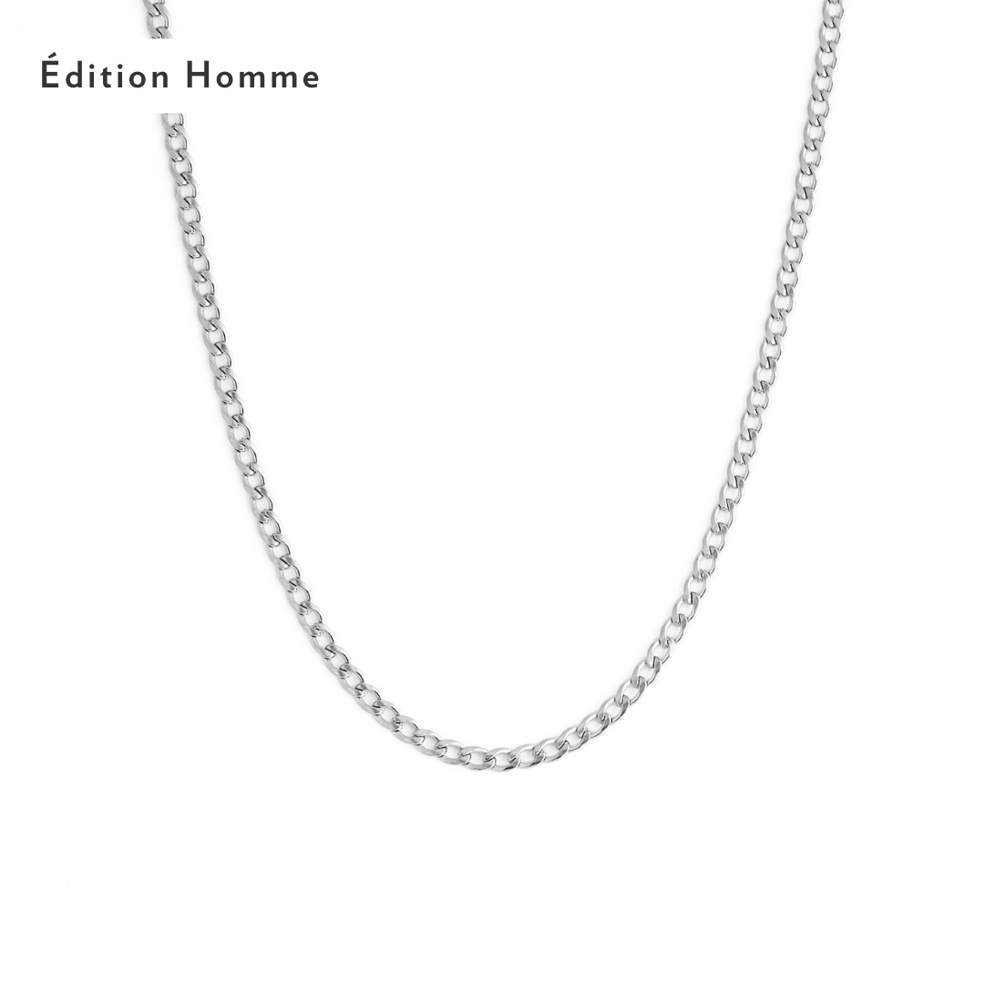 Cuban Necklace - Silver Necklaces Twenty Compass    Collier Cuban - Argent