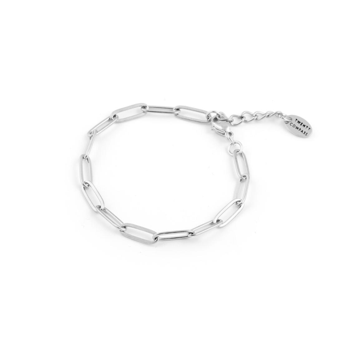 Paperclip Bracelet - Silver Bracelets Twenty Compass    Paperclip Bracelet - Silver