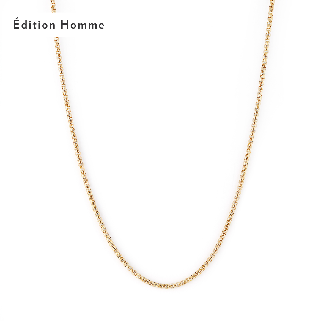 Box Necklace - Gold Necklaces Twenty Compass    Collier Box - Or