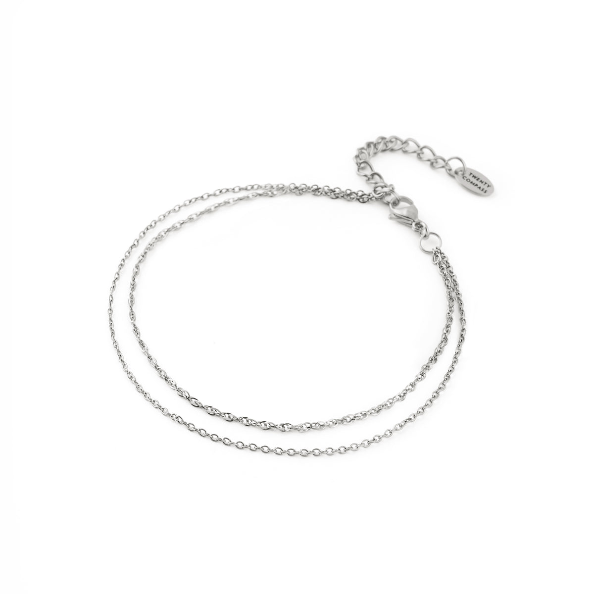 July Anklet - Silver Anklets Twenty Compass    July Anklet - Silver