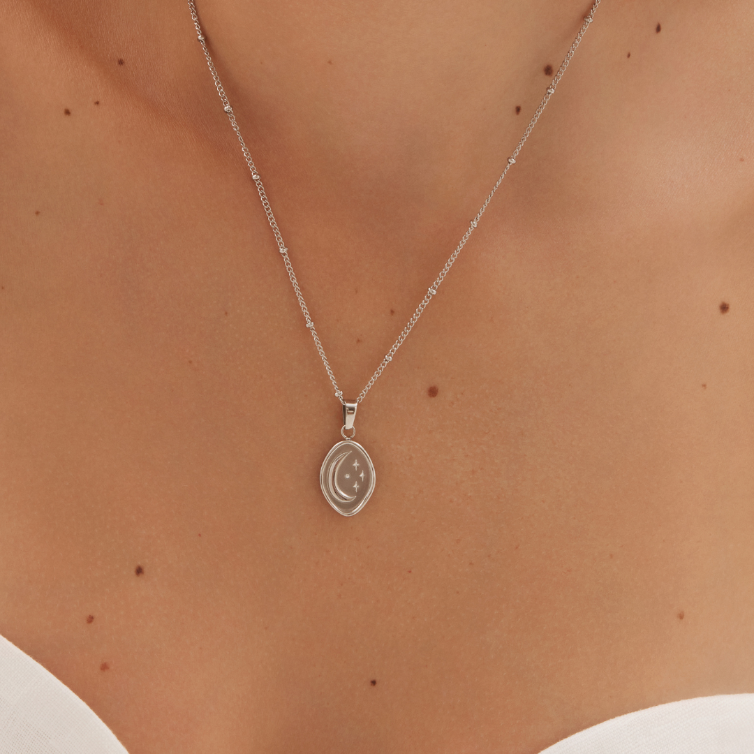 Céleste Necklace - Silver Necklaces Twenty Compass   
