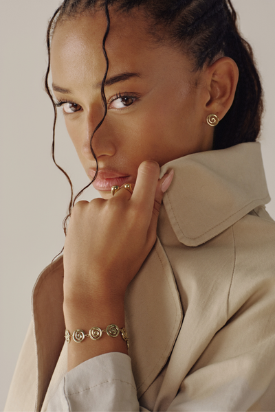 Swirl Earrings - Gold
