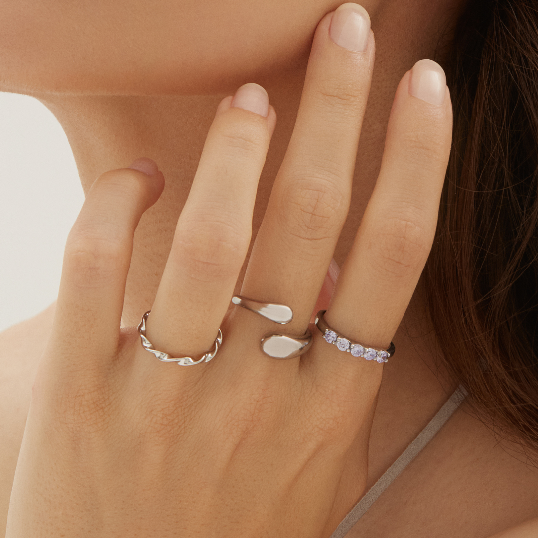 Gem Ring - Silver Rings Twenty Compass   