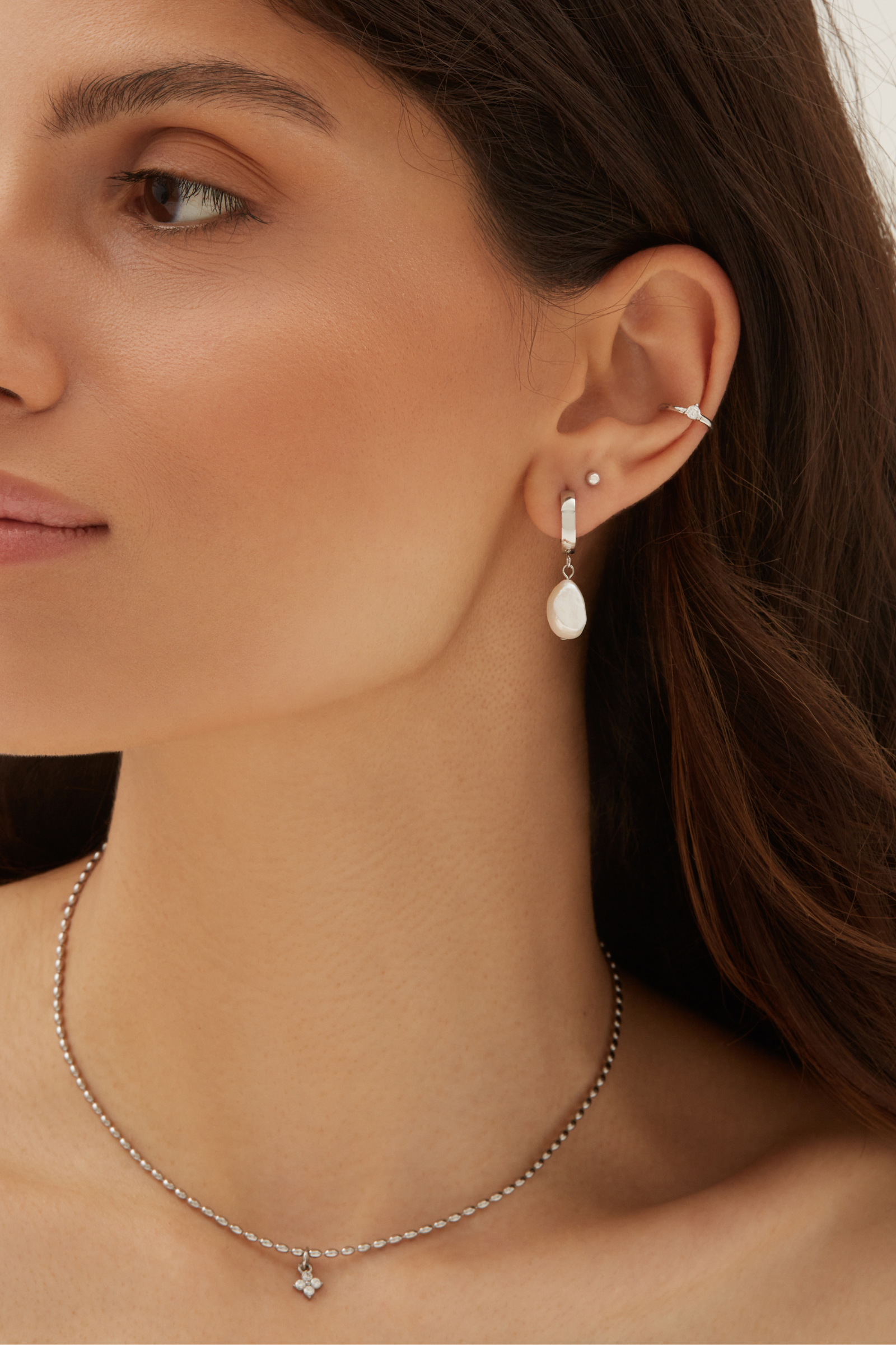 Grace Hoops - Silver Earrings Twenty Compass   