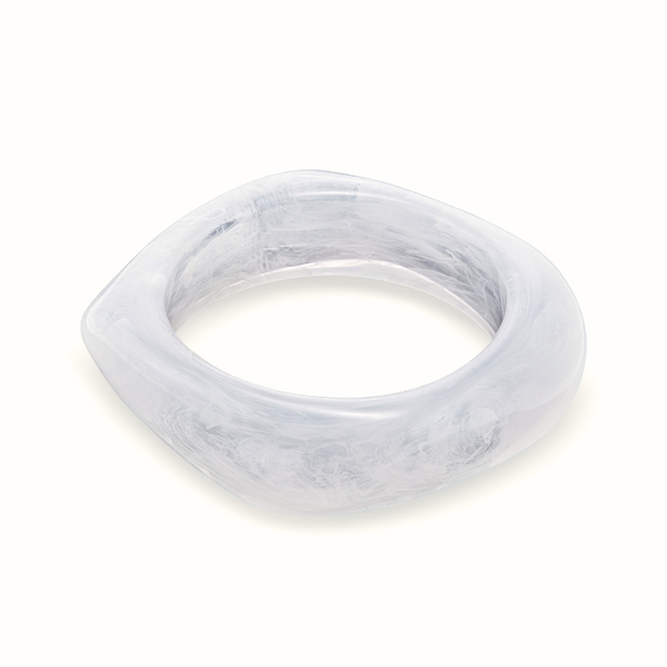 Marble-patterned bangle on a white background Frame Bangle Cloud