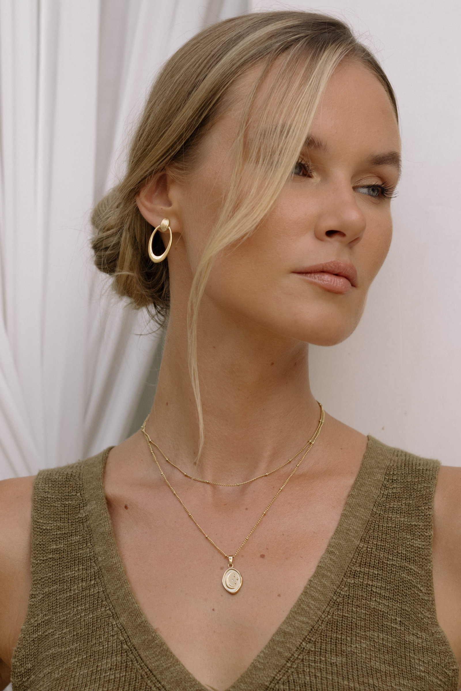 Avenue Earrings - Gold Earrings Twenty Compass   