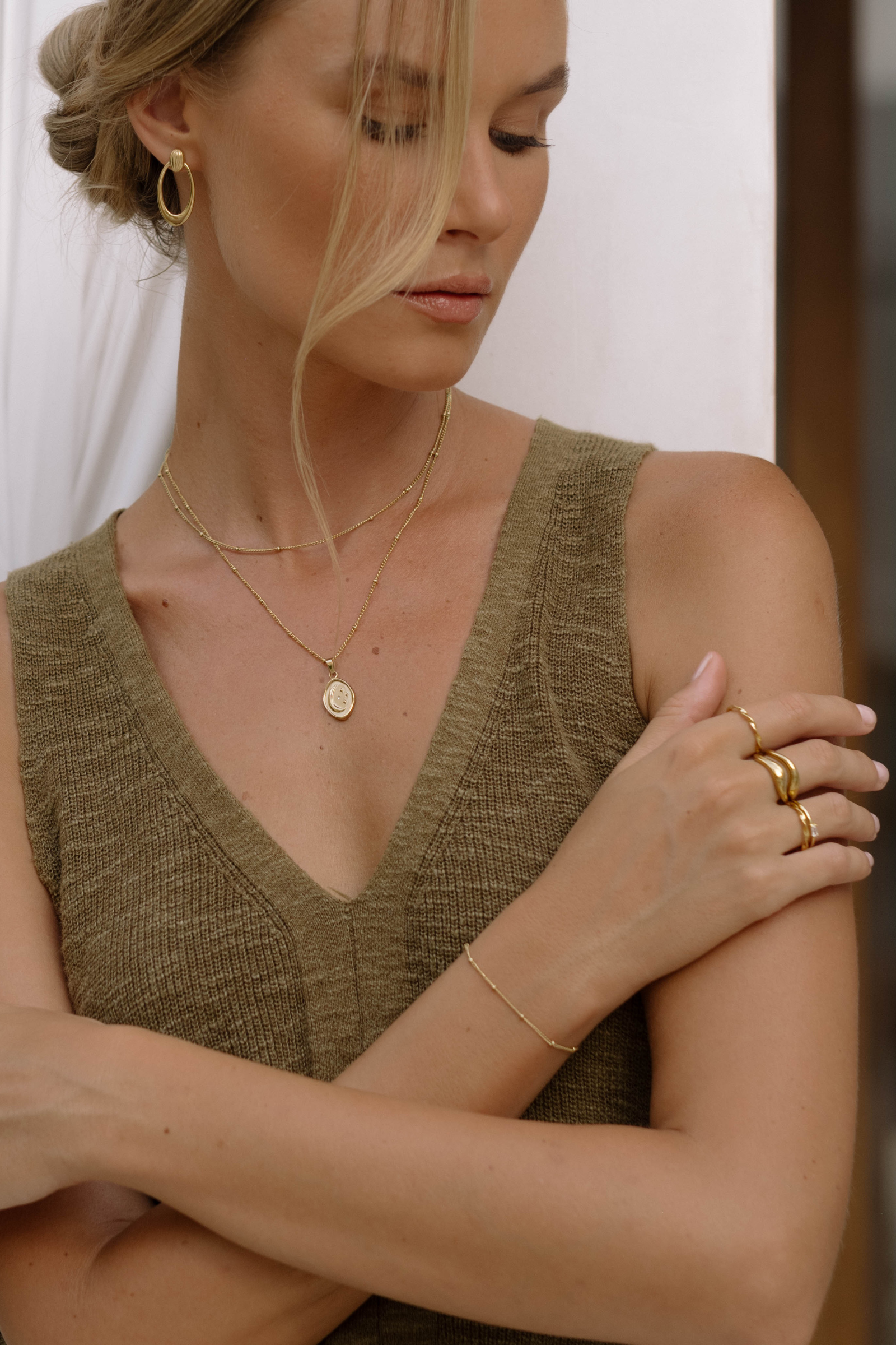 Céleste Necklace - Gold Necklaces Twenty Compass   