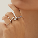 Gem Ring - Silver Rings Twenty Compass   