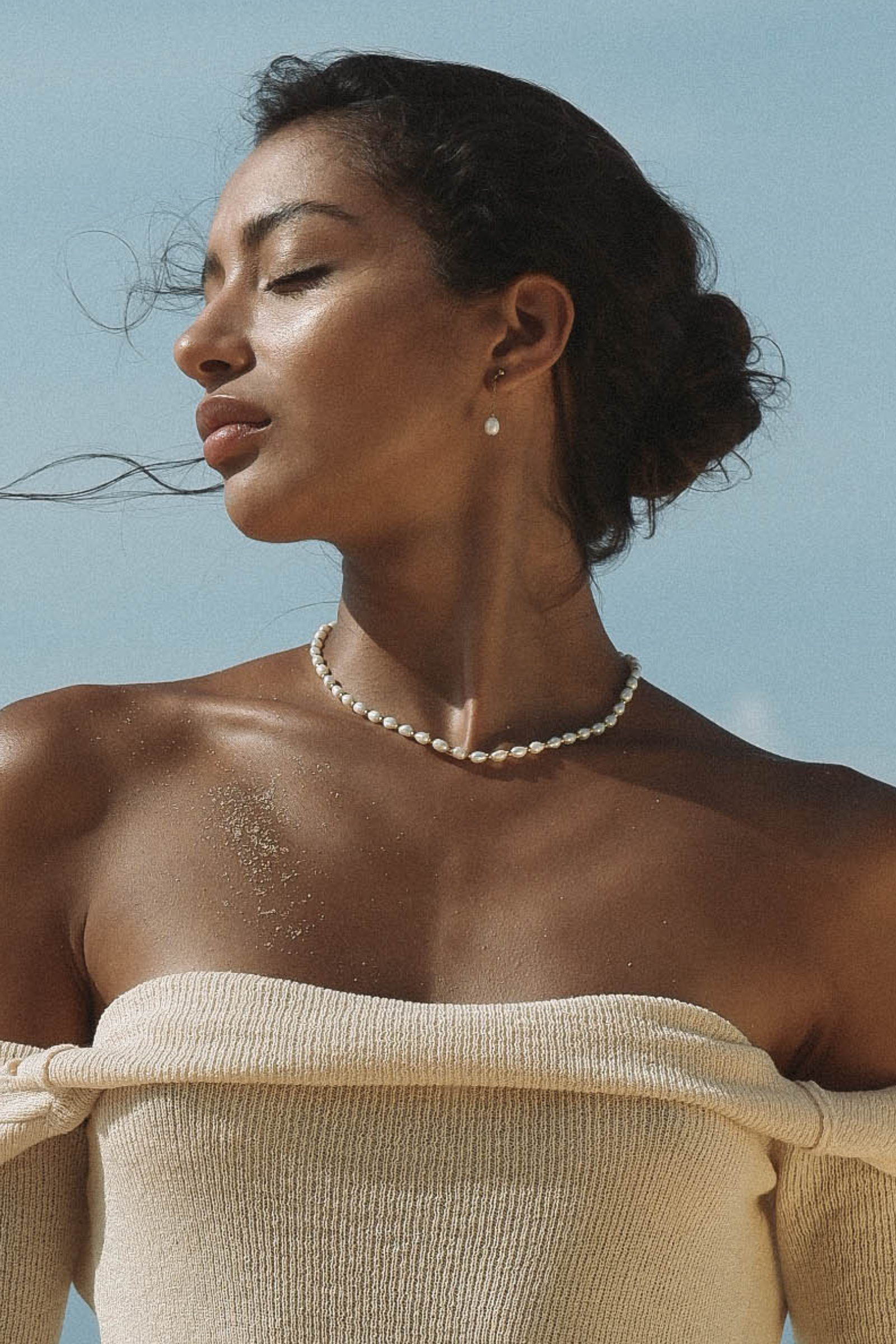 Lagoon Pearl Necklace - Gold Necklaces Twenty Compass   