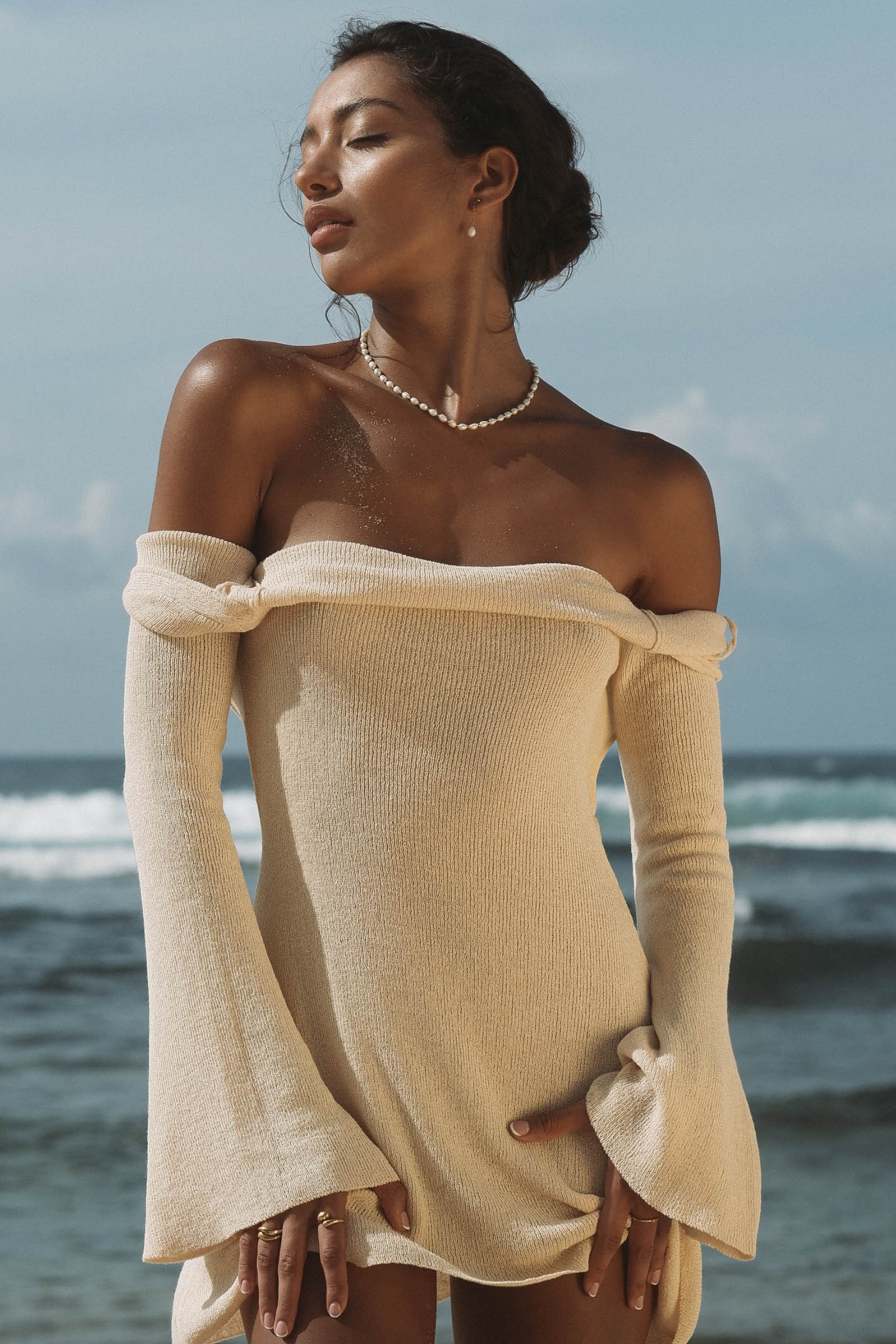 Lagoon Pearl Necklace - Gold Necklaces Twenty Compass   