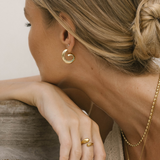 Athena Hoops - Gold Earrings Twenty Compass   