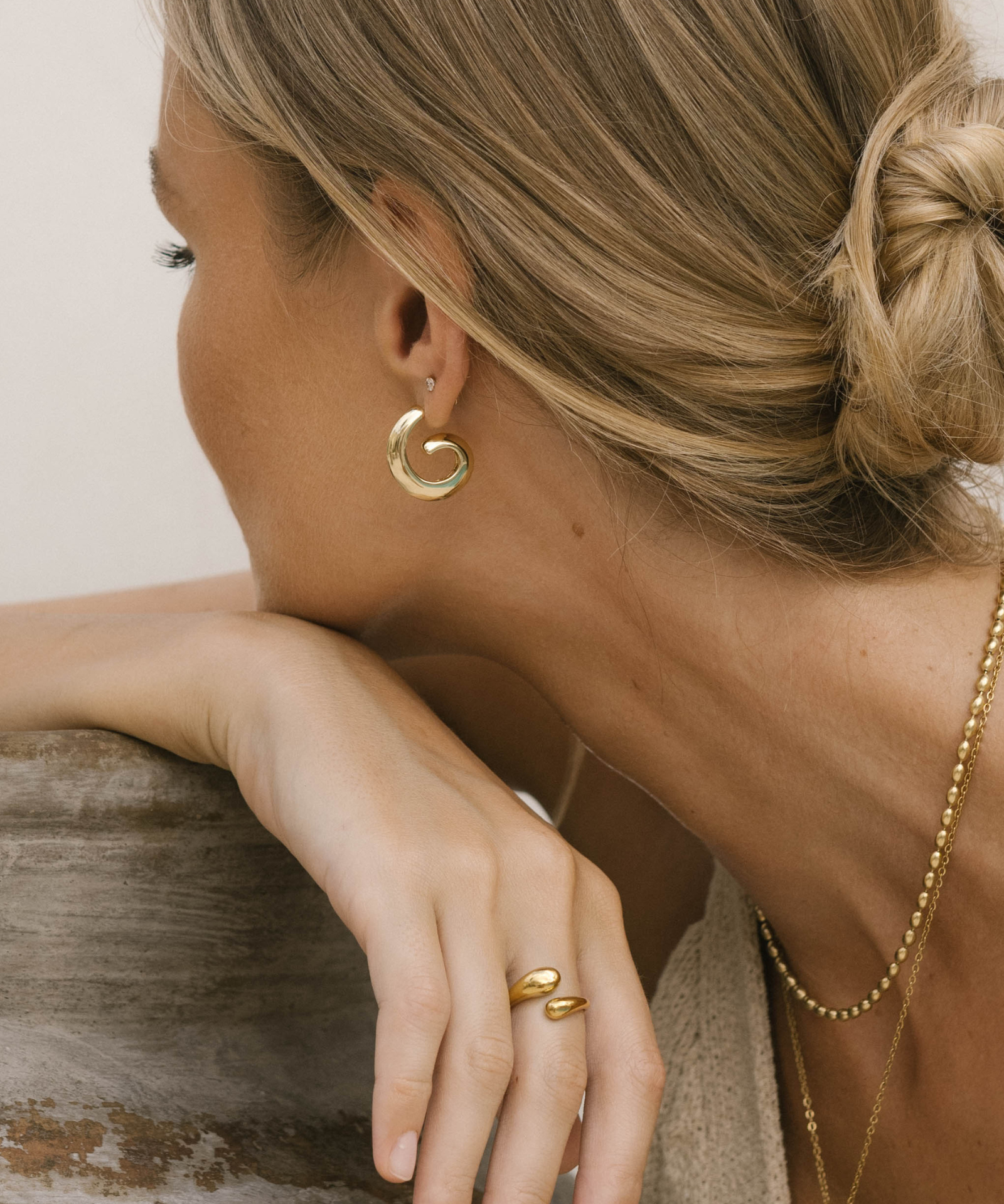 Athena Hoops - Gold Earrings Twenty Compass   