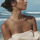 Lagoon Pearl Necklace - Gold Necklaces Twenty Compass   