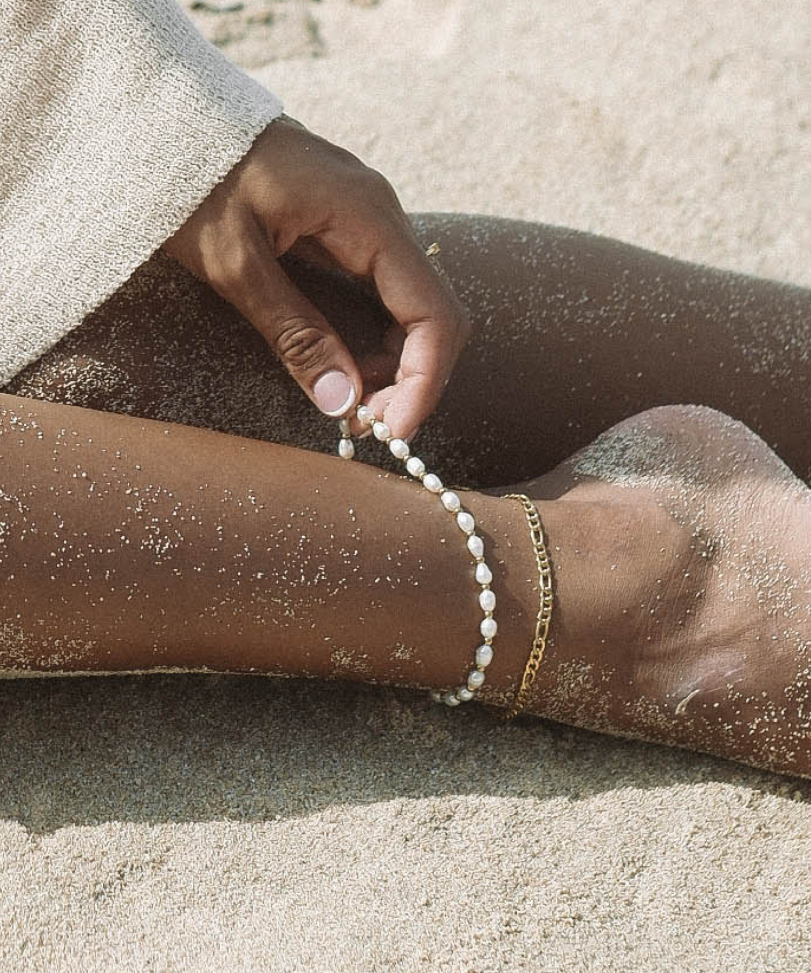 Lagoon Pearl Anklet - Gold Anklets Twenty Compass   