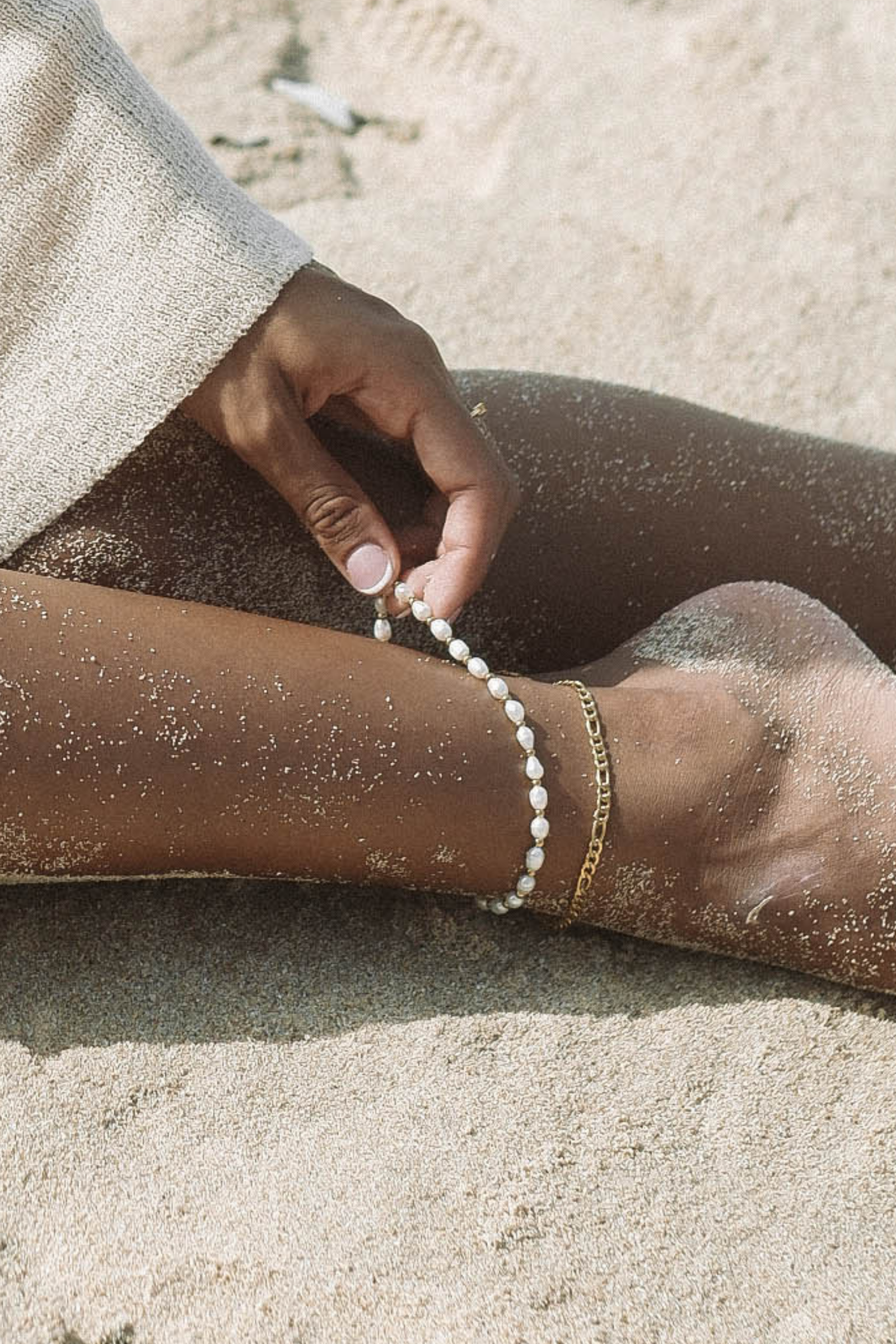 Lagoon Pearl Anklet - Gold Anklets Twenty Compass   