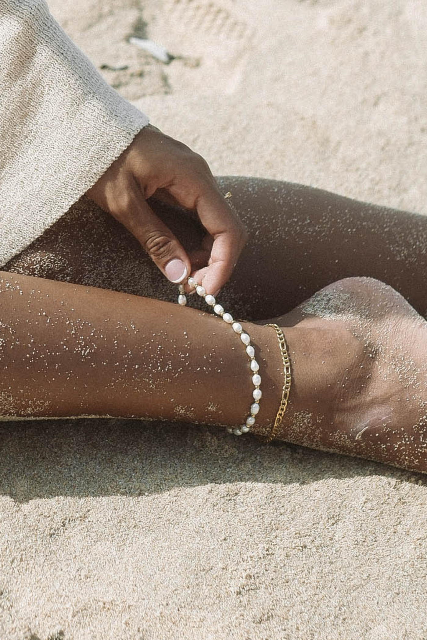 Summer Essential Anklets - Gold  Twenty Compass    Ensemble Bracelets de Cheville Summer - Or