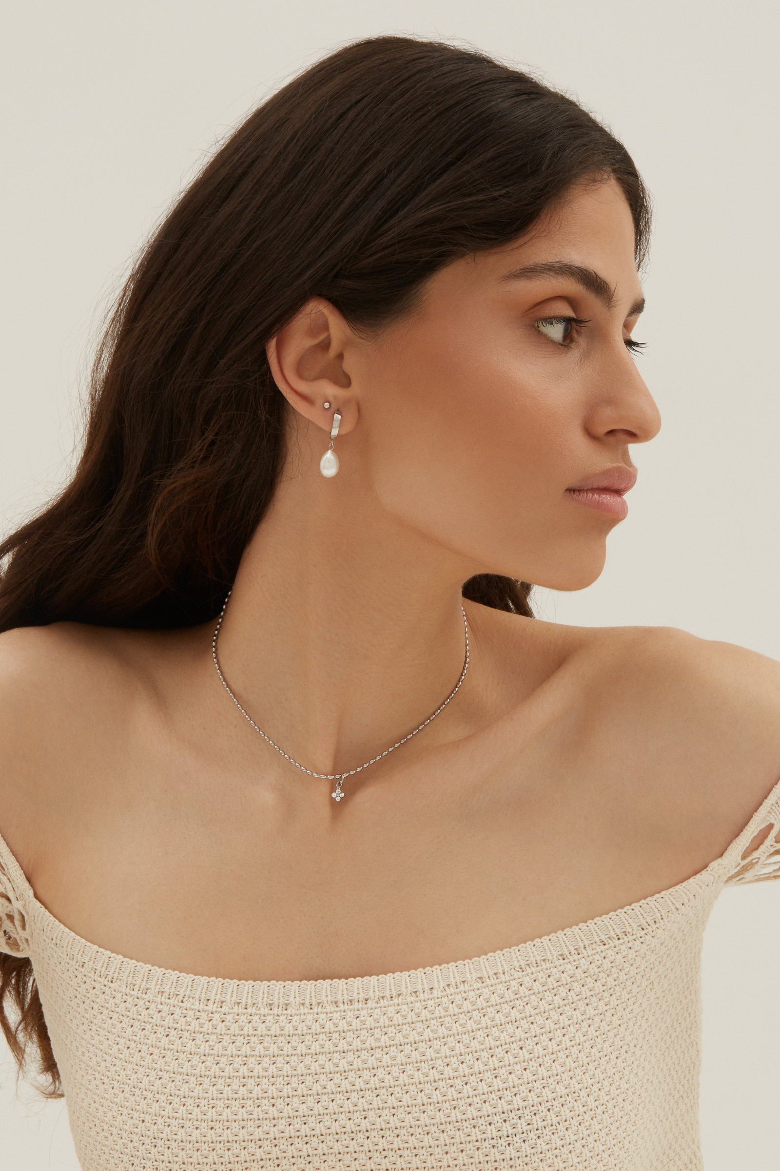 Grace Hoops - Silver Earrings Twenty Compass   