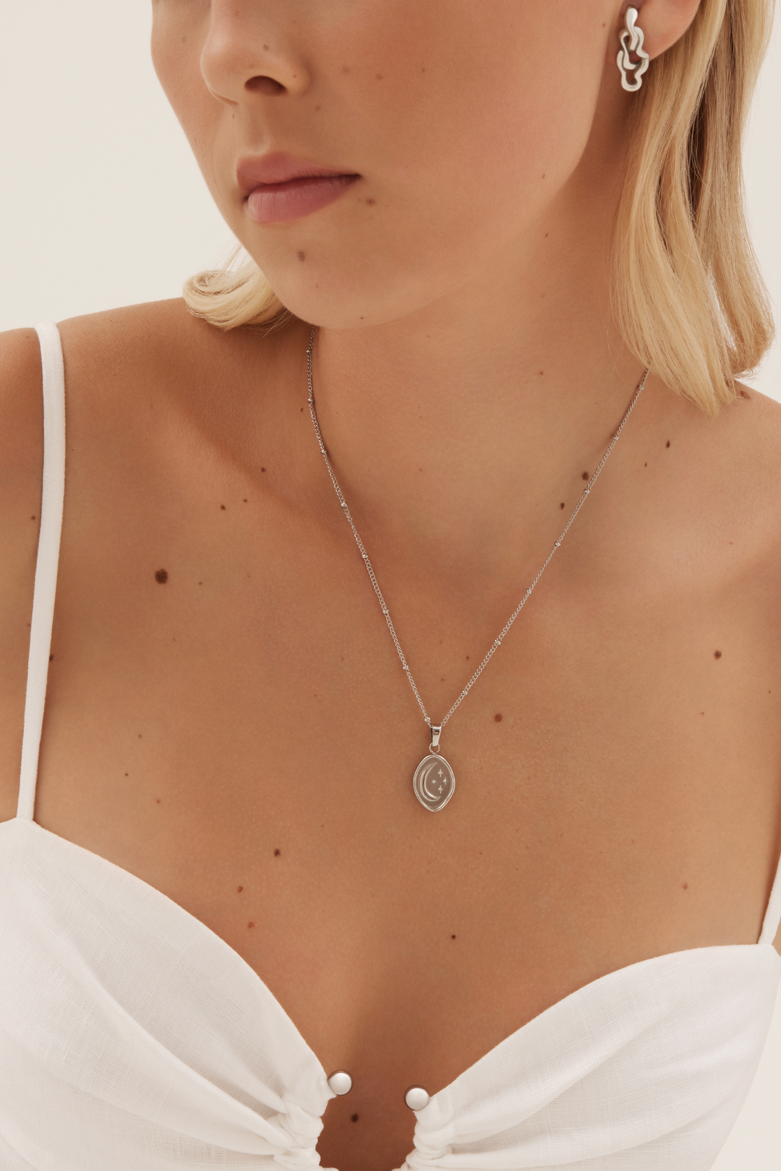 Céleste Necklace - Silver Necklaces Twenty Compass   