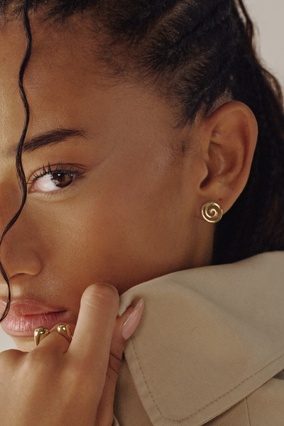 Swirl Earrings - Gold