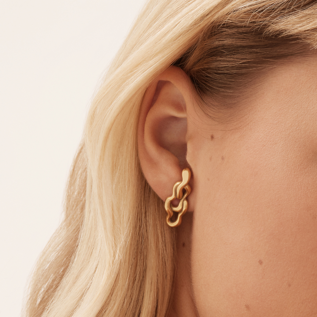 Brooklyn Earrings - Gold Earrings Twenty Compass   