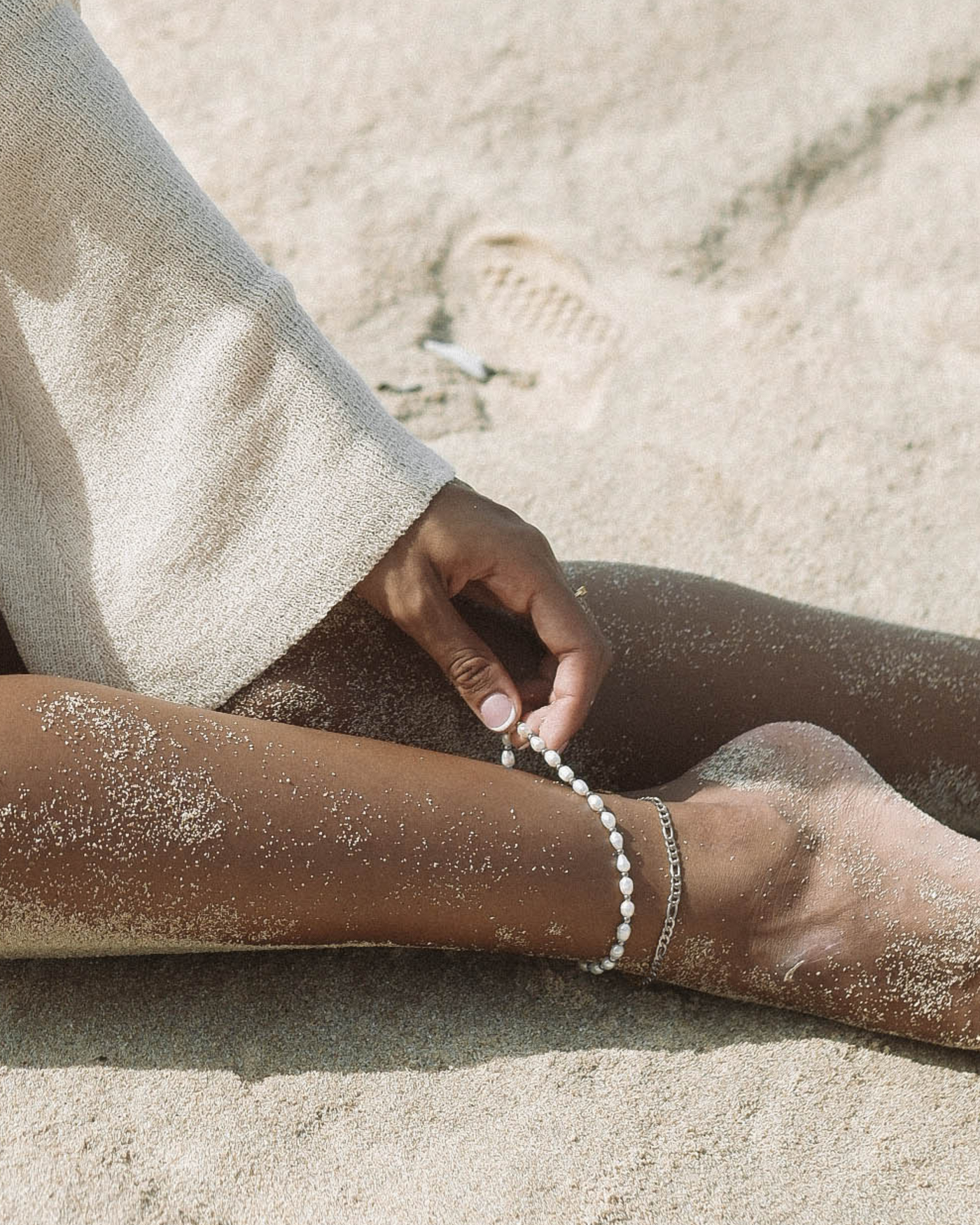 Summer Essential Anklets - Silver  Twenty Compass    Ensemble Bracelets de Cheville Summer - Argent