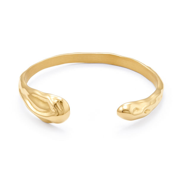 Gold bracelet on a white background Bracelet Fondu - Or
