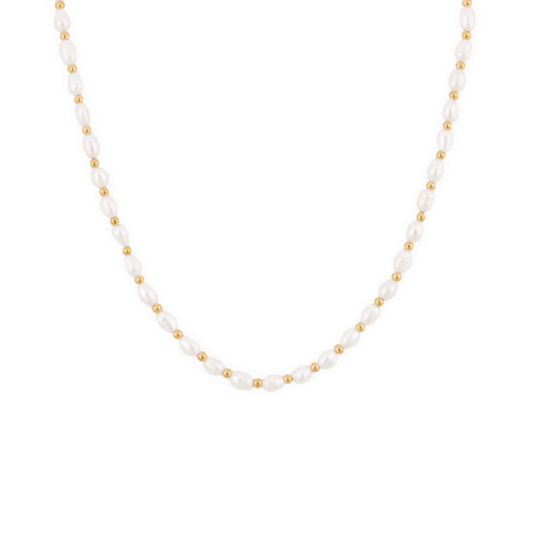 Lagoon Pearl Necklace - Gold Necklaces Twenty Compass    Lagoon Pearl Necklace - Gold