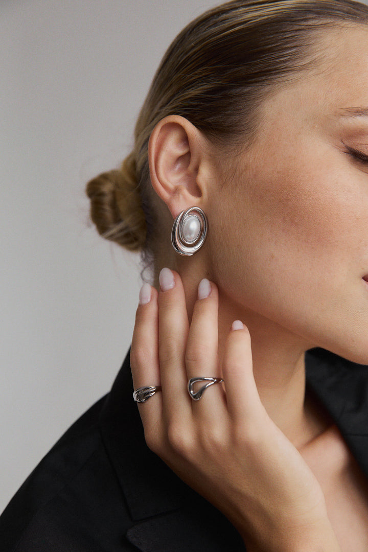 ファッション雑貨・小物その他 Palma Earrings Palma Earrings - Silver – Twenty Compass