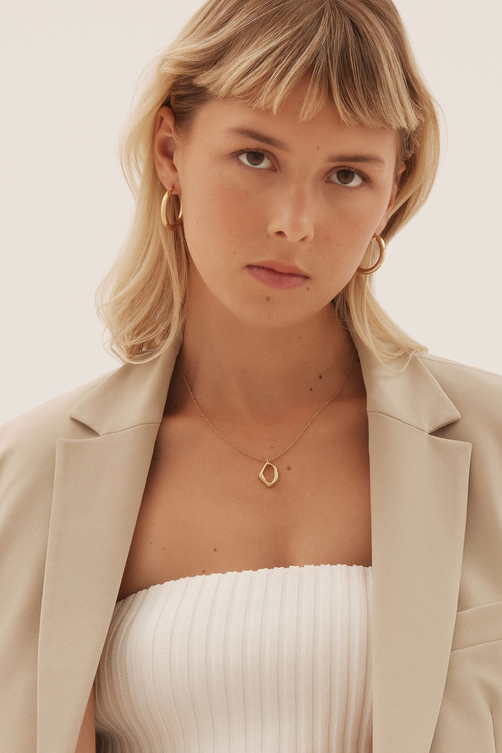 Hailey Hoops - Gold Earrings Twenty Compass   