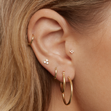 Mini Everyday Hoops - 14 Karat Gold Earrings Compass Luxe   