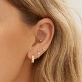 Sparkle Hoops - 14 Karat Gold Earrings Compass Luxe   