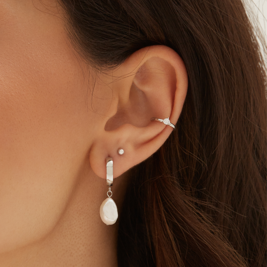 Grace Hoops - Silver Earrings Twenty Compass   