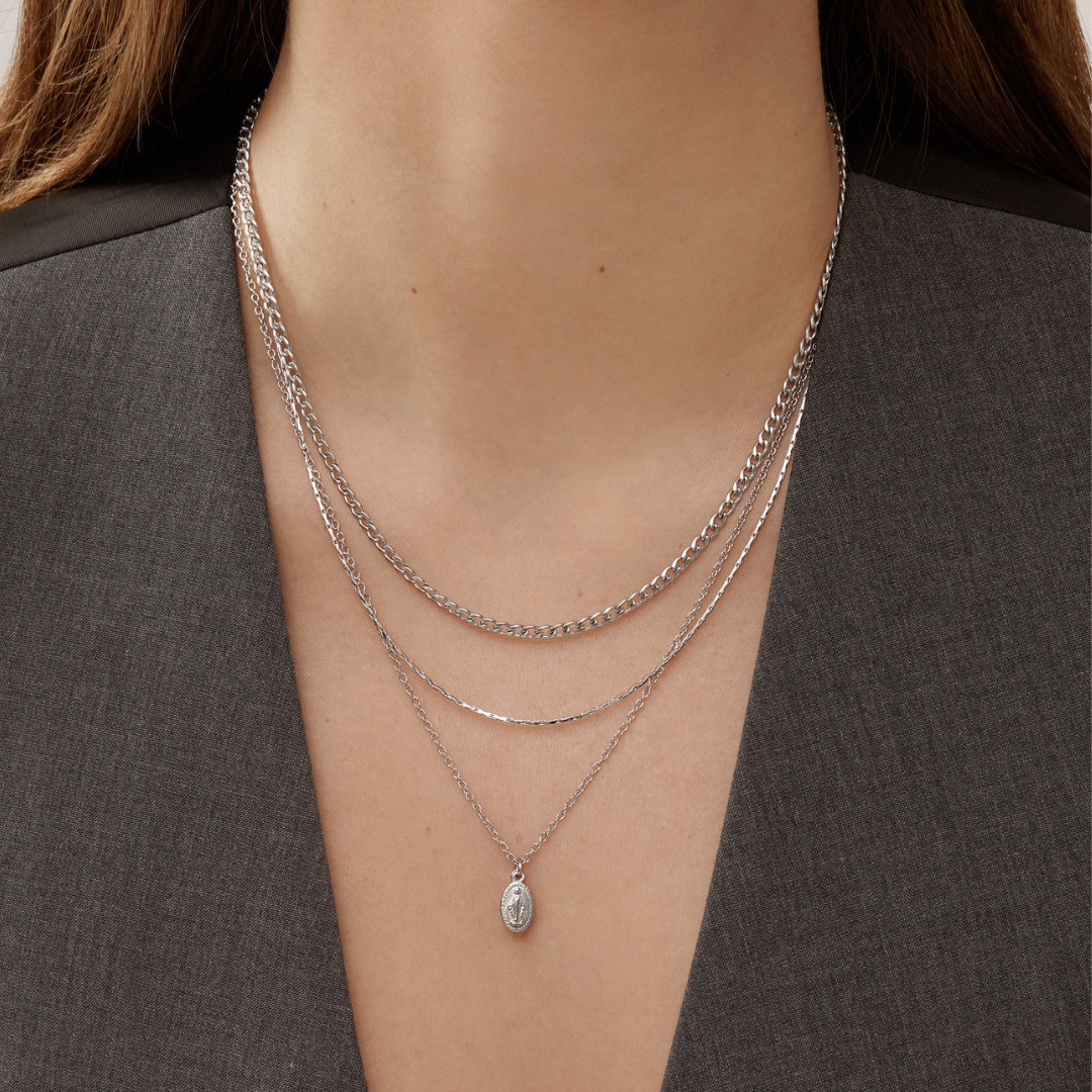 Saint Necklace - Silver Necklaces TwentyCompass   