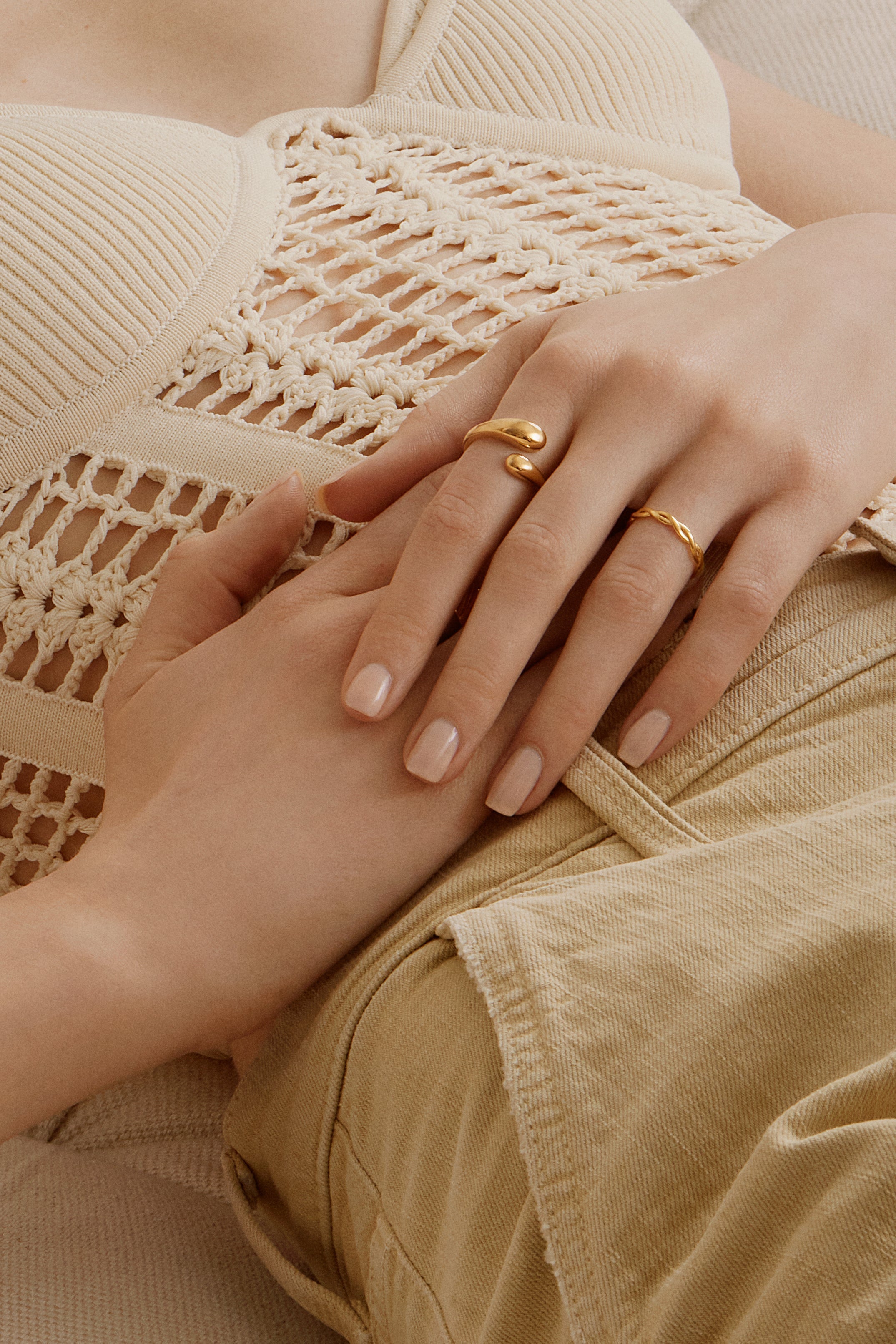 Double Dome Ring - Gold Rings Twenty Compass   
