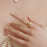 Double Dome Ring - Gold Rings Twenty Compass   
