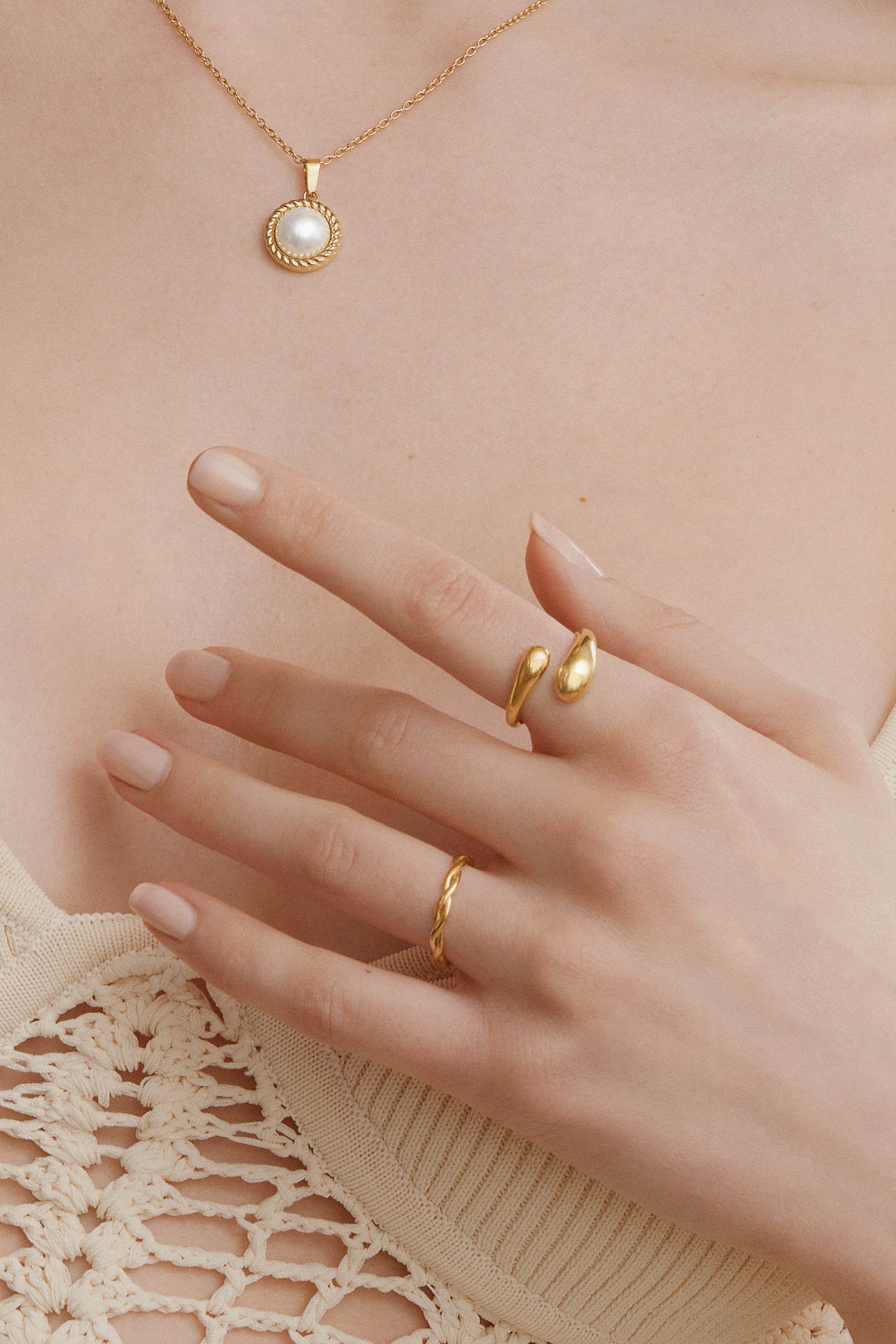 Double Dome Ring - Gold Rings Twenty Compass   