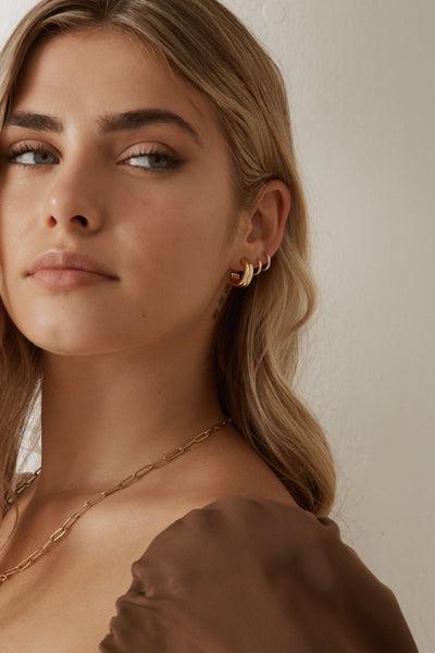 Marilou Earrings - Gold Earrings Twenty Compass   