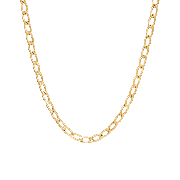 Gold chain necklace on a white background Vela Necklace - Gold