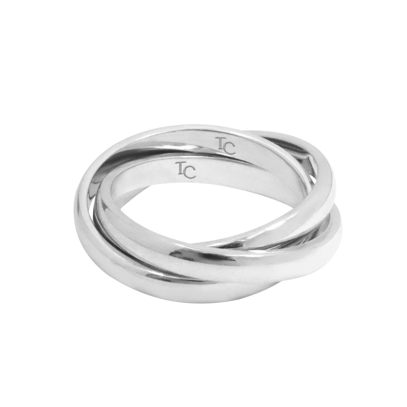 Silver Triple Ring: Three interlocking silver bands  Triple Ring - Silver