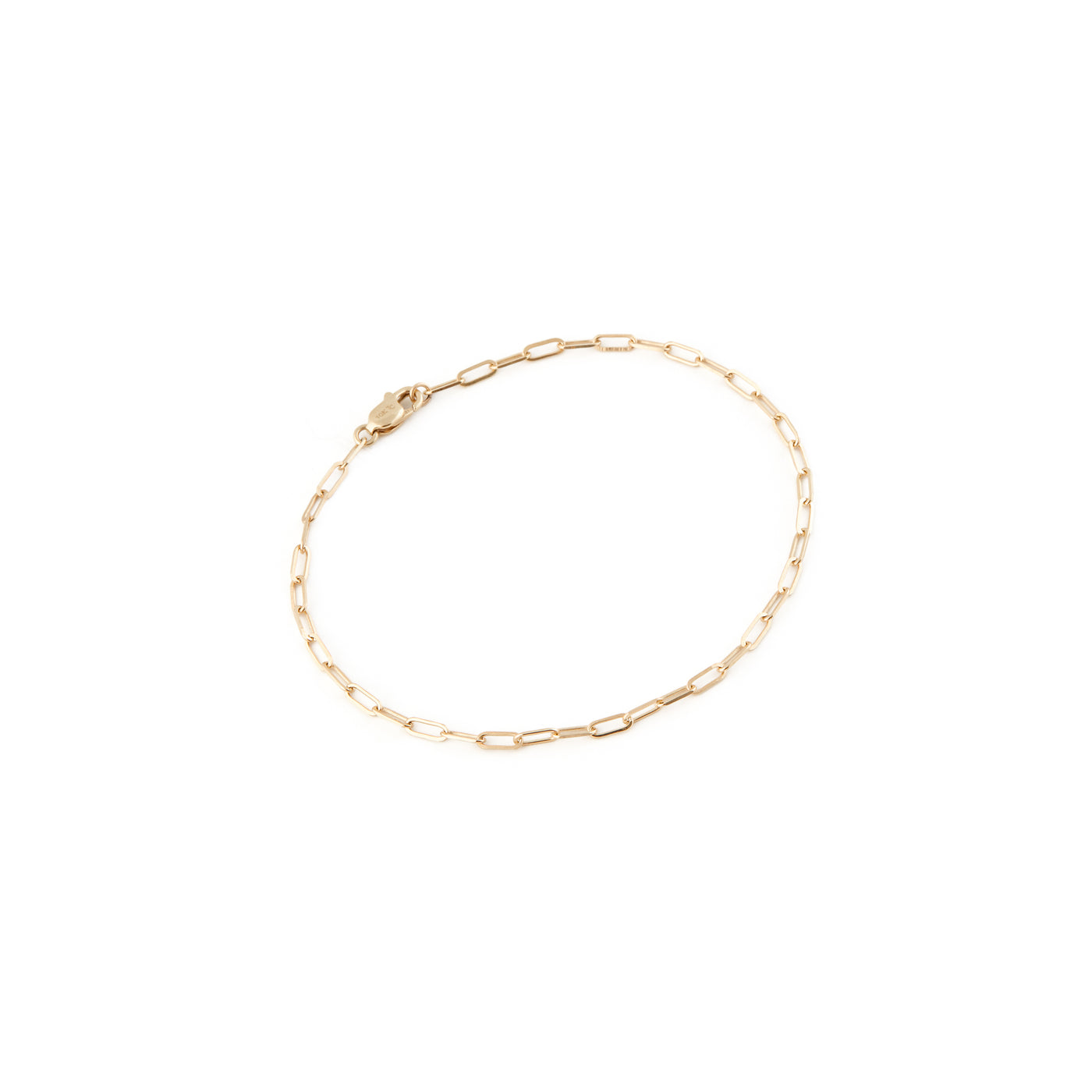 Bracelet Paperclip sur mesure - 10 Karat Gold