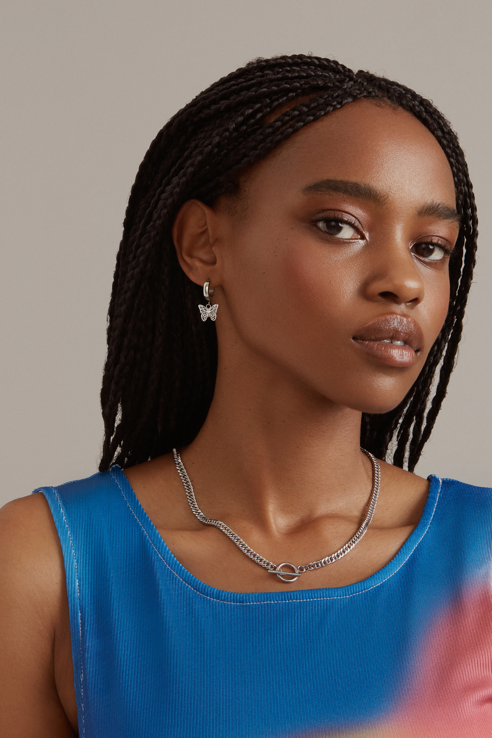Jude Necklace - Silver Necklaces Twenty Compass   