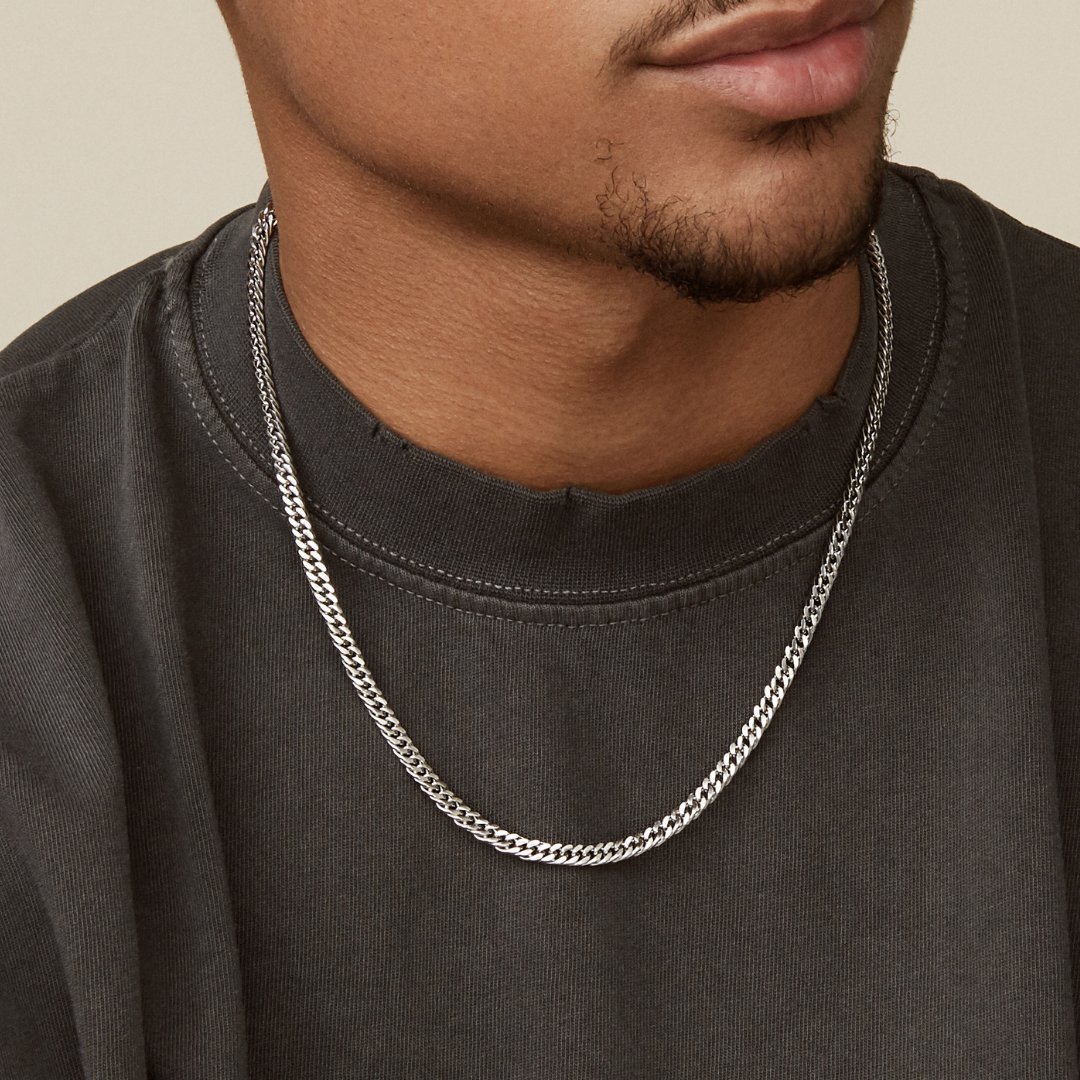 Miami Necklace - Silver – Twenty Compass Miami Necklace - Silver – Twenty Compass