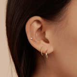 Everyday Hoops 13mm - 14 Karat Gold Earrings Compass Luxe   