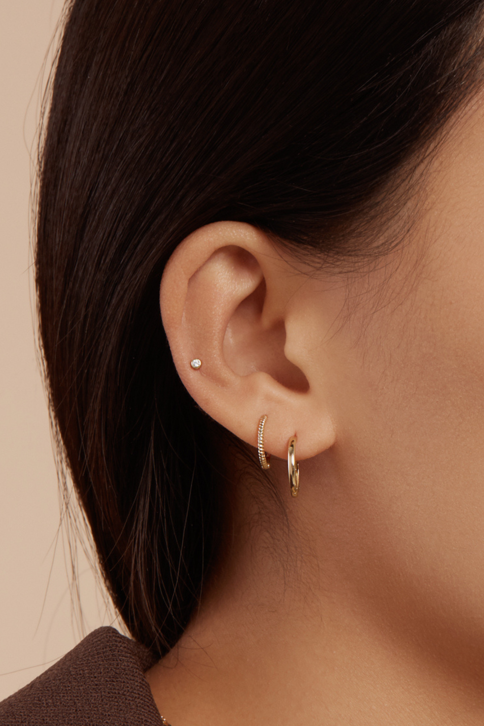 Everyday Hoops 13mm - 14 Karat Gold Earrings Compass Luxe   