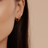 Everyday Hoops 13mm - 14 Karat Gold Earrings Compass Luxe   