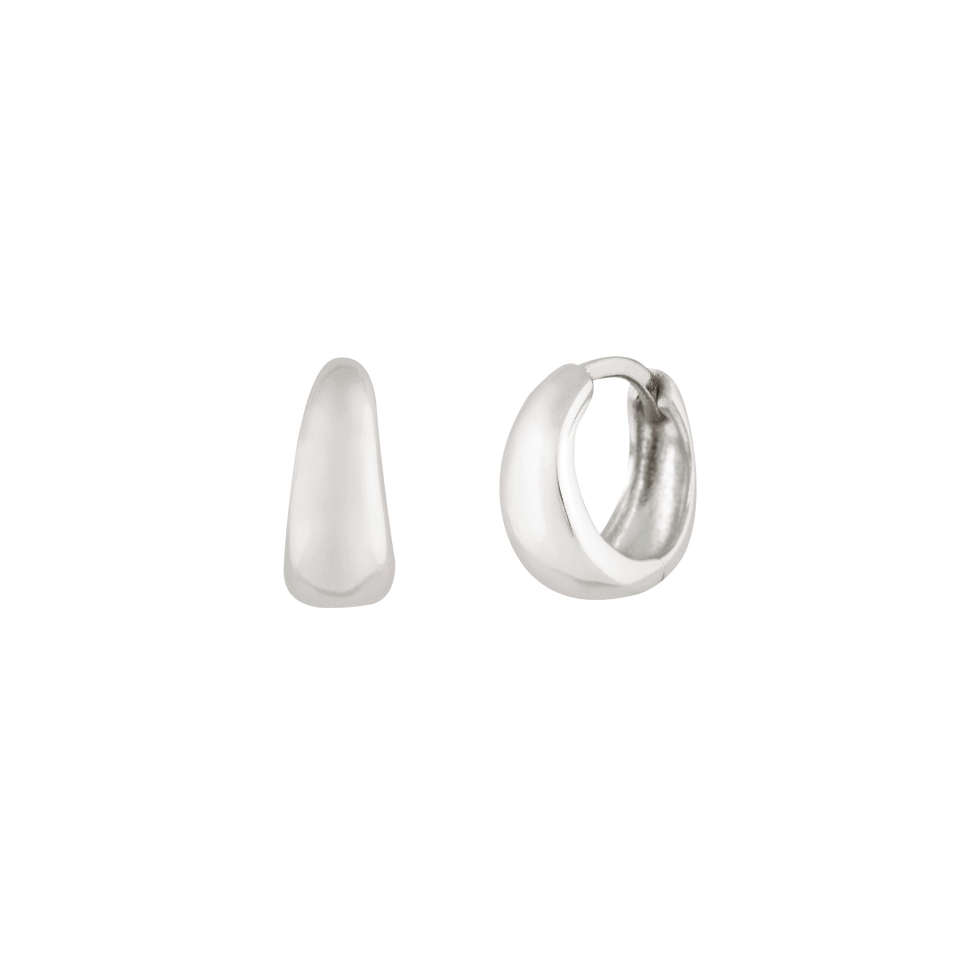 Mini Bold Hoops - Silver Earrings Twenty Compass   