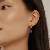 Midnight Hoops - Silver Earrings Twenty Compass   