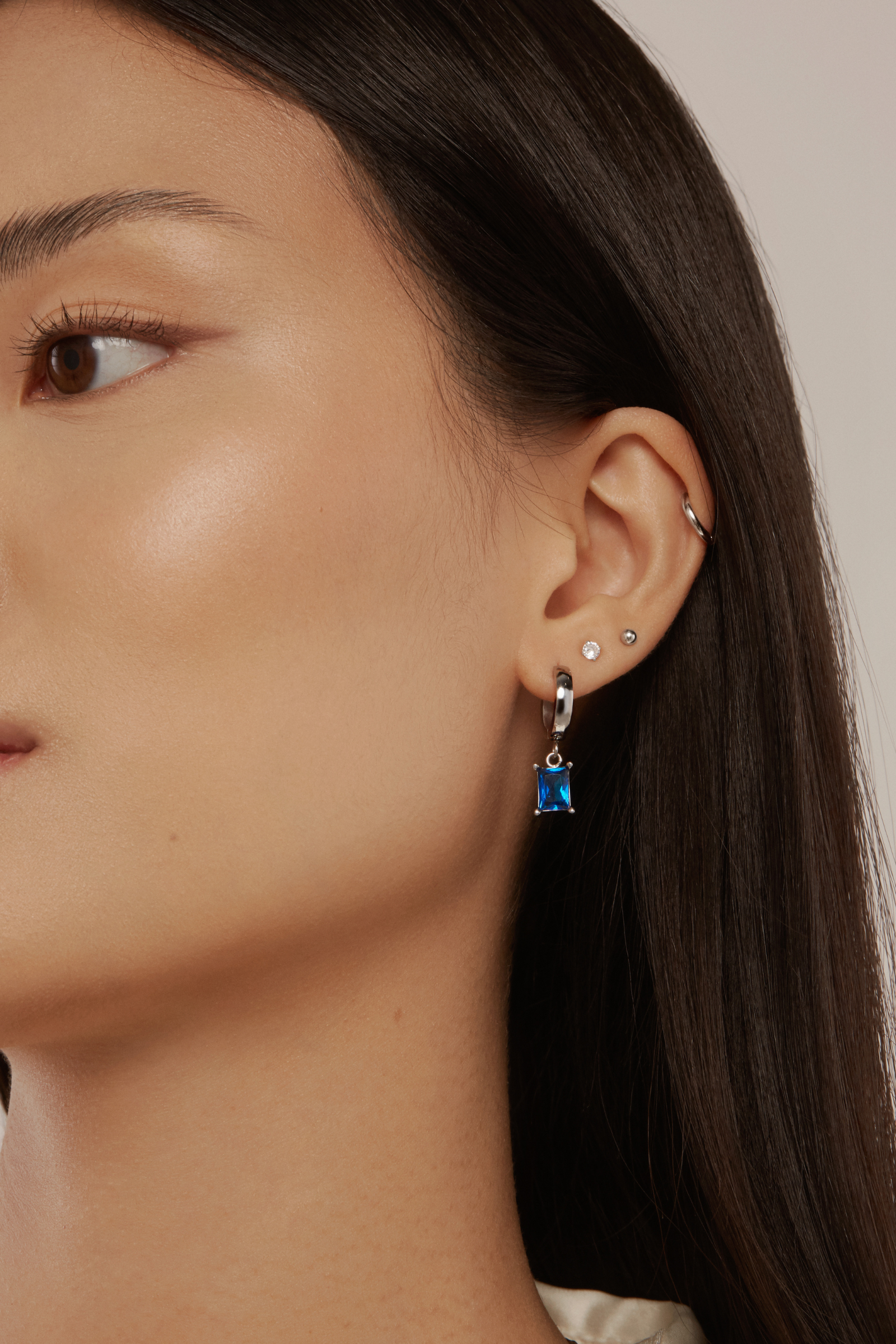 Midnight Hoops - Silver Earrings Twenty Compass   